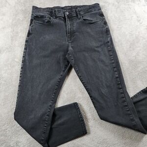 Lucky Brand 412 Athletic Slim Jeans Mens 34x30 Black Dark Wash Denim Jeans
